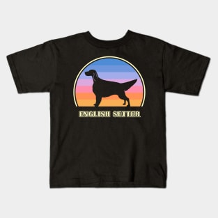 English Setter Vintage Sunset Dog Kids T-Shirt